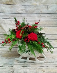 Classic Sleigh from Wren's Florist in Bellefontaine, Ohio