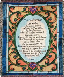 Lord's Prayer Throw from Wren's Florist in Bellefontaine, Ohio