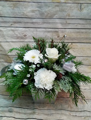 Silver Bells Centerpiece from Wren's Florist in Bellefontaine, Ohio