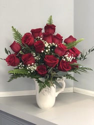 Two Dozen Roses  from Wren's Florist in Bellefontaine, Ohio