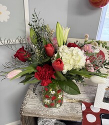 Blooming Berry Pitcher from Wren's Florist in Bellefontaine, Ohio