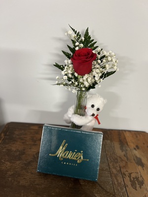 Bear Hugs & Chocolates  from Wren's Florist in Bellefontaine, Ohio