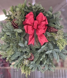 Christmas Wreath from Wren's Florist in Bellefontaine, Ohio