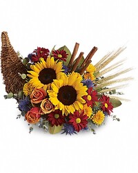 Classic Cornucopia from Wren's Florist in Bellefontaine, Ohio